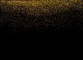 Gold glitter particles isolate on png or transparent  background with sparkling  snow and star light. Graphic resources for Royalty Free Stock Photo