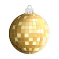 Gold Glitter Party Ball New Year Disco Party illustration isolated Clipart Royalty Free Stock Photo