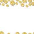 Gold Glitter Round Medallions Seamless Background 1