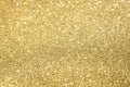 Gold Glitter Selective Focus Royalty Free Stock Photo