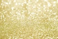 Gold glitter with selective focus
