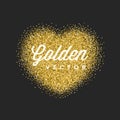 Gold Glitter Sparkles Bright Confetti Black Vector