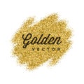 Gold Glitter Sparkles Bright Confetti Vector Background. Royalty Free Stock Photo