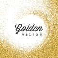 Gold Glitter Sparkles Bright Confetti white vector