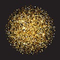 Gold glitter texture. Golden sparcle background. Amber particles. Luxory backdrop.