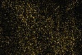 Gold Glitter Texture Isolated On Black. Amber Particles Color. Celebratory Background. Golden Explosion Of Confetti. Design Royalty Free Stock Photo