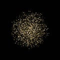 Gold glitter texture isolated on transparent background. Vector illustration for golden shimmer background. Sparkle Royalty Free Stock Photo