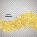 Gold glitter texture with sparkles