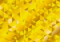 Gold glitter triangles mosaic technical background