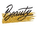 Gold glitter typography Royalty Free Stock Photo