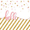 Gold glitter typography Royalty Free Stock Photo