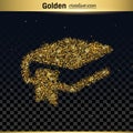 Gold glitter vector icon