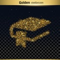 Gold glitter vector icon Royalty Free Stock Photo