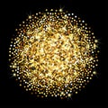 Gold glitter vector texture. Golden sparcle background. Amber particles. Luxory backdrop Royalty Free Stock Photo
