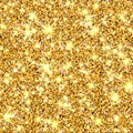 Gold glitter vector texture. Golden sparcle background. Luxory backdrop. Amber particles. Fashion gleam pattern for