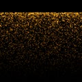 Gold glittering bokeh stars dust