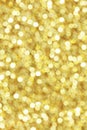 Gold glittering christmas lights. Blurred abstract background Royalty Free Stock Photo