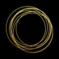 Gold glittering circles of golden foil gilding