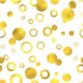 Gold glittering foil seamless pattern Royalty Free Stock Photo