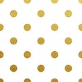 Gold glittering polka dot pattern