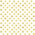 Gold glittering polka dot stains pattern Royalty Free Stock Photo