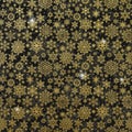Gold glittering snowflakes. EPS 10