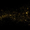 Gold glittering sparkling dust background