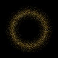 Gold glittering star dust circle