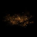 Gold glittering star light and bokeh.Magic dust abstract background element for your product.