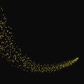 Gold glittering stars tail dust Royalty Free Stock Photo
