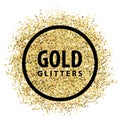 Gold glitters Royalty Free Stock Photo