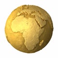 Gold Globe - Africa Royalty Free Stock Photo