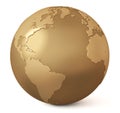 Gold globe / Earth model