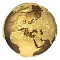 Gold Globe Europe Royalty Free Stock Photo
