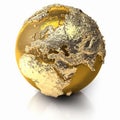 Gold Globe - Europe Royalty Free Stock Photo