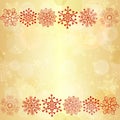 Gold glowing seamless christmas pattern