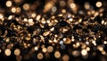 gold glowing, shiny gemstones, multicolored , on a completely black background, to overlay the screen