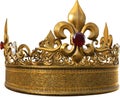 Royal Queen, King, Crown, Isolated Royalty Free Stock Photo