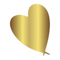 Gold gradient foil heart, Valentine day love golden design