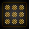 Gold Gradient Sale Discount Badge Vector Royalty Free Stock Photo