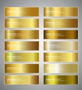 Gold gradient vector banners