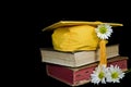 Gold Graduation Cap Royalty Free Stock Photo