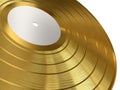 Gold gramophone record Royalty Free Stock Photo