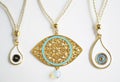 gold greek evil eye necklaces