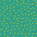 Gold on green fabric pattern - seamless vector dashes