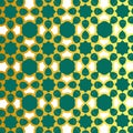 Gold and green islamic pattern design vector