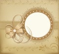 Gold greeting wedding frame for photo