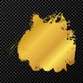 Gold grunge brush stroke Royalty Free Stock Photo