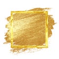 Gold grunge frame Royalty Free Stock Photo