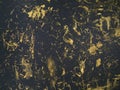 Gold grunge texture brush on Black colour Abstract background Royalty Free Stock Photo